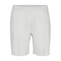 Mens Grey Pleat Jersey Shorts, Grey