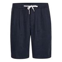 mens blue navy tencel side stripe shorts blue