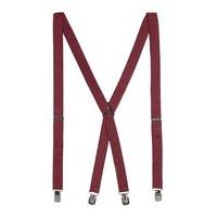 Mens Red Burgundy Plain Braces, Red