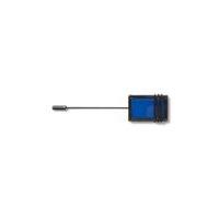 Mens Blue Gunmetal Look Trapped Stone Lapel Pin*, Blue