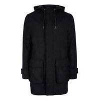 mens blue navy wool rich parka blue