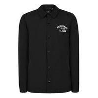 mens globe black midnight sun slogan fleece lined jacket black