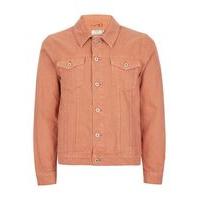 mens pink denim western jacket pink