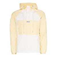 Mens NICCE Yellow and White Panelled Overhead Jacket, Yellow