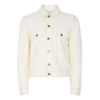 Mens Cream TOPMAN DESIGN Off White Trucker Jacket, Cream