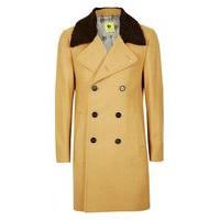 Mens Brown NOOSE & MONKEY Camel Wool Rich Coat, Brown