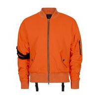 Mens UNDEAD STUDIOS Orange Bomber Jacket*, Orange