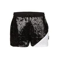 mens multi jaded black and white sequin swim shorts multi