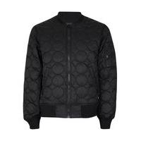 Mens CONVERSE Black Bubble Quilted Bomber Jacket, Black