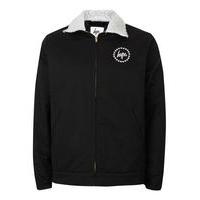 Mens HYPE Black Contrast Collar Jacket*, Black