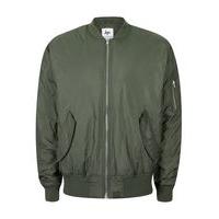 mens green hype khaki bomber jacket green