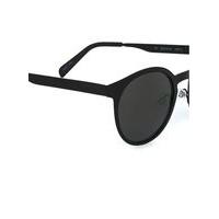 mens selected homme black round sunglasses black