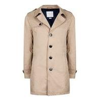 Mens SELECTED HOMME Light Brown Trench Coat, Brown