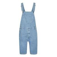 Mens Blue Denim Short Dungarees, Blue