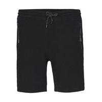 Mens Black Ottoman Textured Jersey Shorts, Black