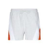 Mens White Panelled Towelling Shorts, White