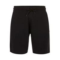 Mens Black Raw Hem Jersey Shorts, Black