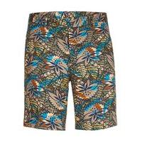 mens multi jungle print tencel smart shorts multi