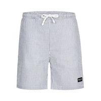 Mens White NICCE Striped Textured Shorts, White