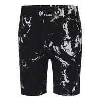 Mens DC Black and White Paint Splat Shorts, Black