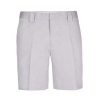 mens grey twill cotton smart shorts grey