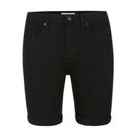 mens black stretch skinny denim shorts black