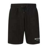 mens nicce black jogging shorts black