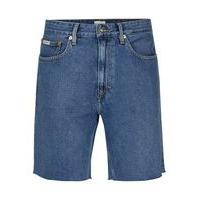 mens calvin klein blue denim 90s shorts blue