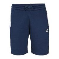 mens le coq sportif dark blue cotton shorts blue