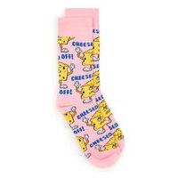 Mens Pink Cheesed Off Socks, Pink