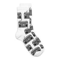 Mens White Radio Tube Socks, White