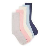 Mens Multi Assorted Colour Socks 5 Pack, Multi
