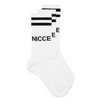 Mens NICCE White Tube Socks 3 Pack, White