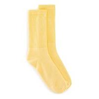 Mens Pastel Yellow Tube Socks, Yellow