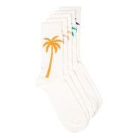 Mens Multi Palm Tree Socks 5 Pack, Multi