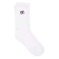 Mens White Eyes Tube Socks, White