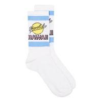 mens white honolulu tube socks white