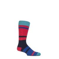 mens 1 pair scott nichol silsden colour block striped cotton socks