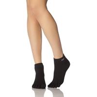 Mens and Ladies 1 Pair ToeSox Lightweight Full Toe Ankle Sports Socks In Black