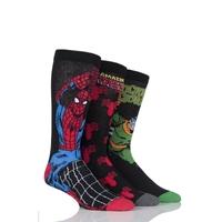 Mens 3 Pair SockShop Marvel The Amazing Spider-Man and Doctor Octopus Cotton Socks