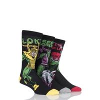 mens 3 pair sockshop marvel villains green goblin red skull and loki c ...