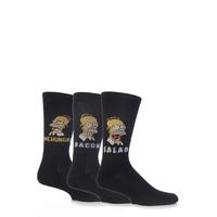 Mens 3 Pair TM The Simpsons Homer Loves Food Socks with Cushioned Sole