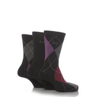 mens 3 pair pringle strathaven argyle design cotton socks