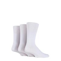Mens 3 Pair Gentle Grip Plain Cotton Suit Socks