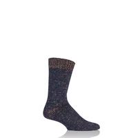 Mens 1 Pair Urban Knit Multi Twist Marl Cotton Socks