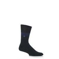 mens 1 pair gentle grip cushioned foot staggered stripe socks