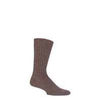 Mens and Ladies 1 Pair SockShop of London Comfort Cuff Ribbed Alpaca True Socks