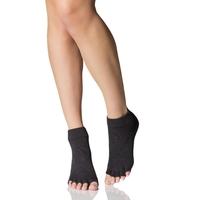 Mens and Ladies 1 Pair ToeSox Half Toe Organic Cotton Ankle Yoga Socks In Black