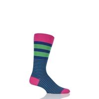 mens 1 pair scott nichol spinnaker nautical striped socks with contras ...