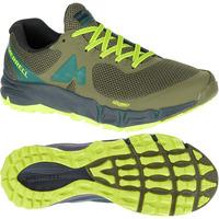 merrell agility charge flex mens running shoes greenyellow 8 uk